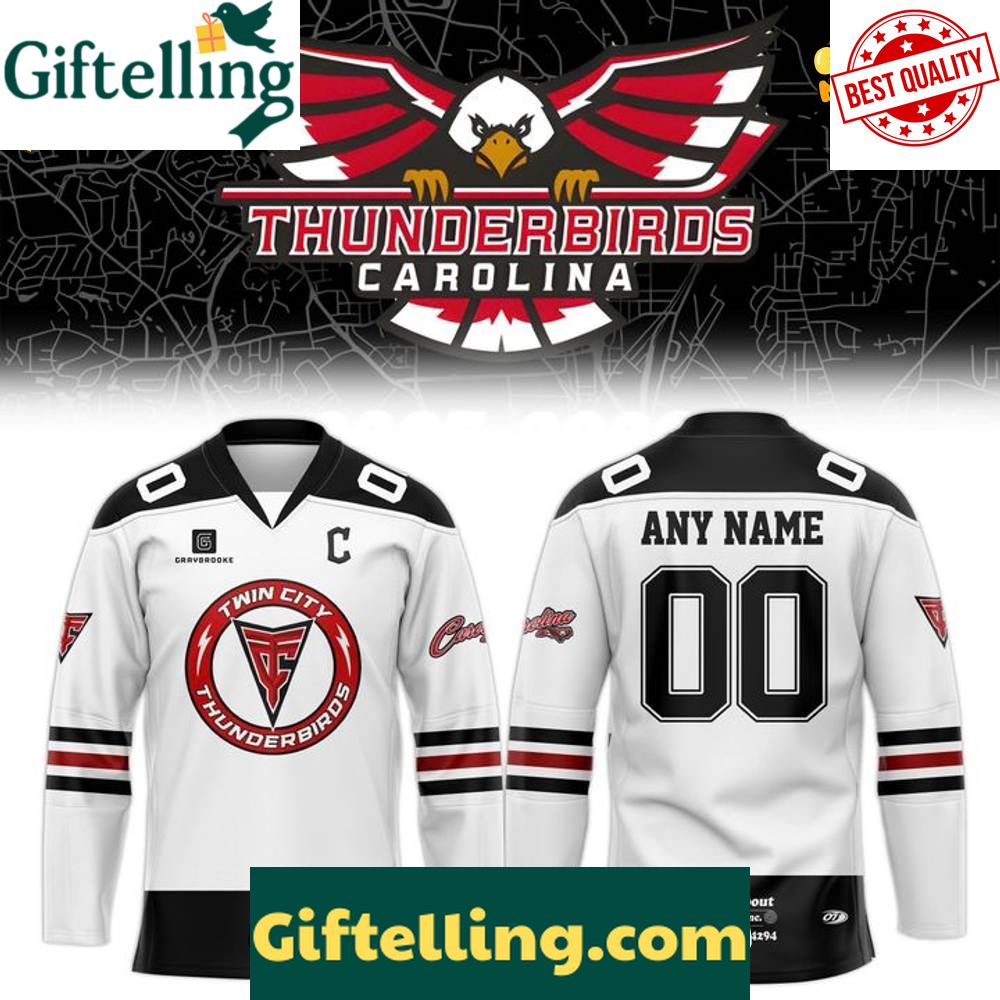 Carolina Thunderbirds New Season 2025-2026 Custom Hockey Jersey White