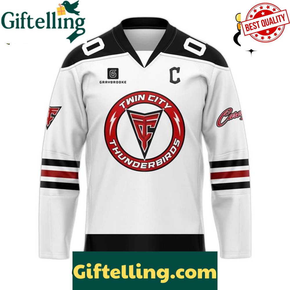 Carolina Thunderbirds New Season 20252026 Custom Hockey Jersey  White