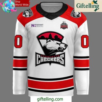 Charlotte Checkers 2025 Calder Cup Playoffs White Hockey Jersey 2
