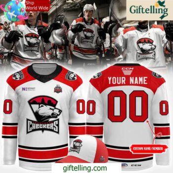 Charlotte Checkers 2025 Calder Cup Playoffs White Hockey Jersey