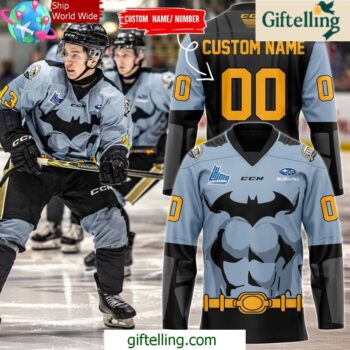 Charlottetown Islanders Game Worn Batman Special Jersey