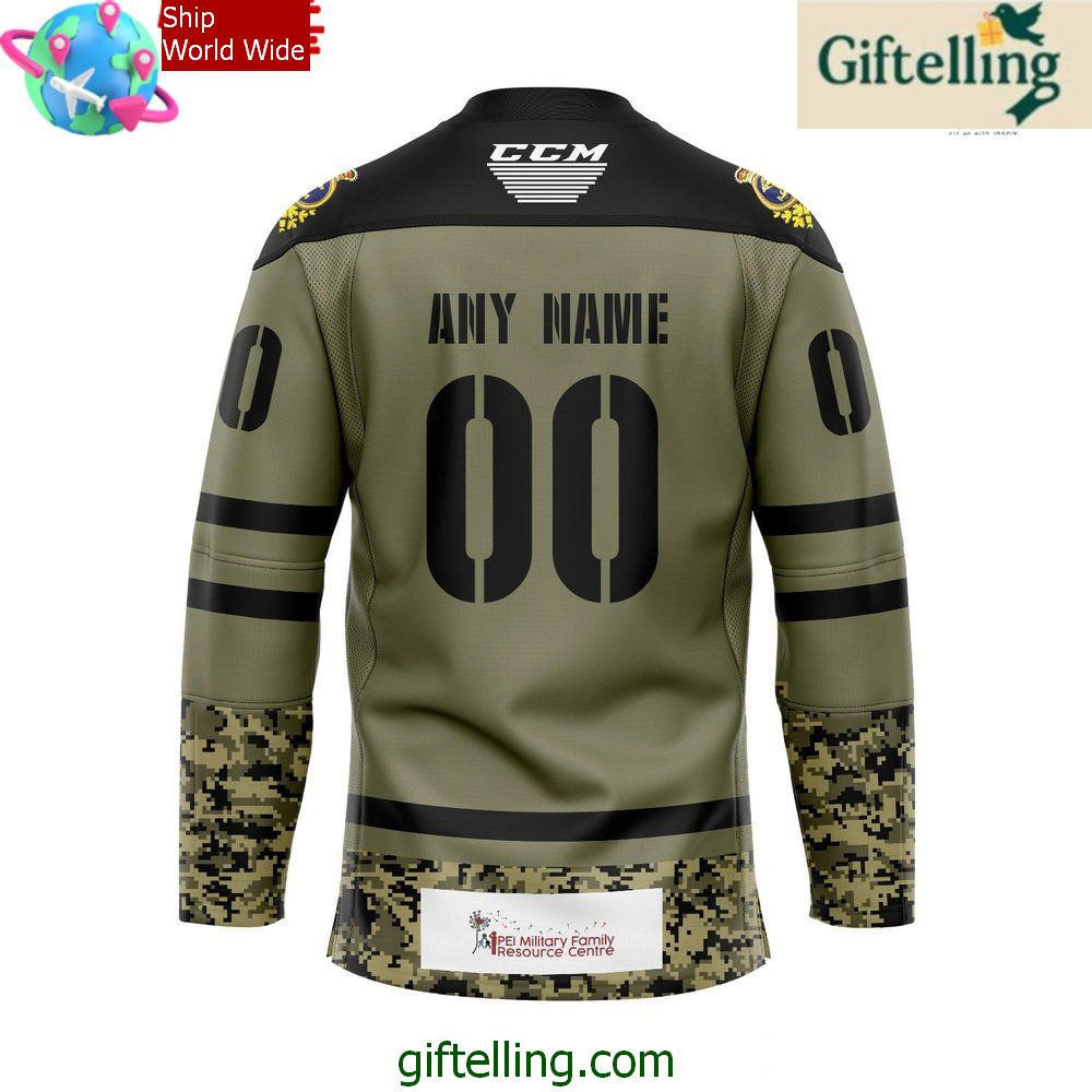 Charlottetown Islanders Military Appreciation Special Hockey Jersey Charlottetown Islanders Military Appreciation Special Hockey Jersey
