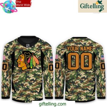Chicago Blackhawks Military Appreciation Special Hockey Jersey