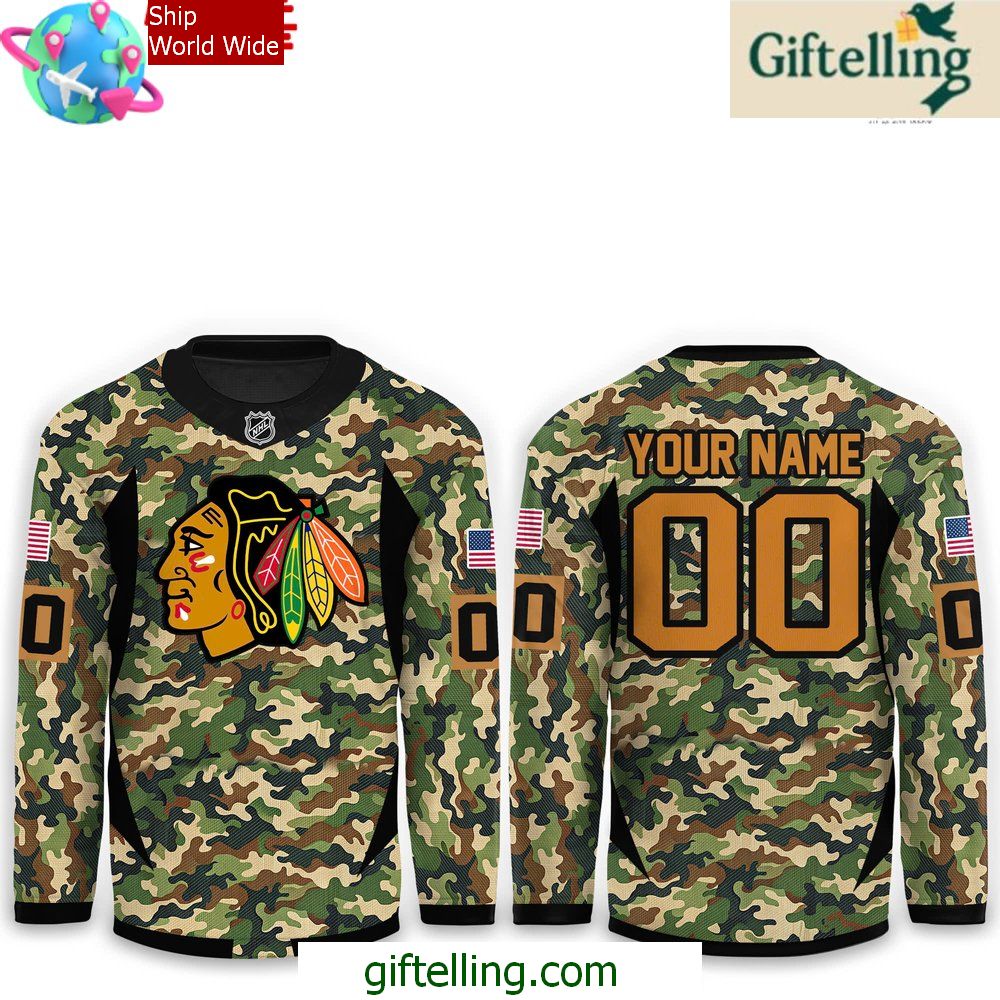 Chicago Blackhawks Military Appreciation Special Hockey Jersey Chicago Blackhawks Military Appreciation Special Hockey Jersey