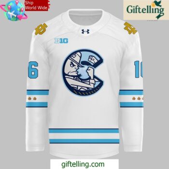 Chicago Cubs x Notre Dame Fighting Irish Custom Hockey Jersey