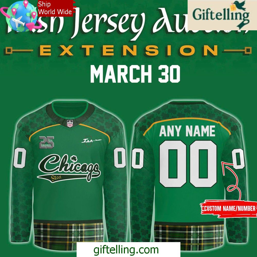 Chicago Steel Irish 25th Season Special Hockey Jersey