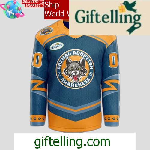 Chicago Wolves Animal Adoption Awareness 2025 Hockey Jersey 2 Chicago Wolves Animal Adoption Awareness 2025 Hockey Jersey 2