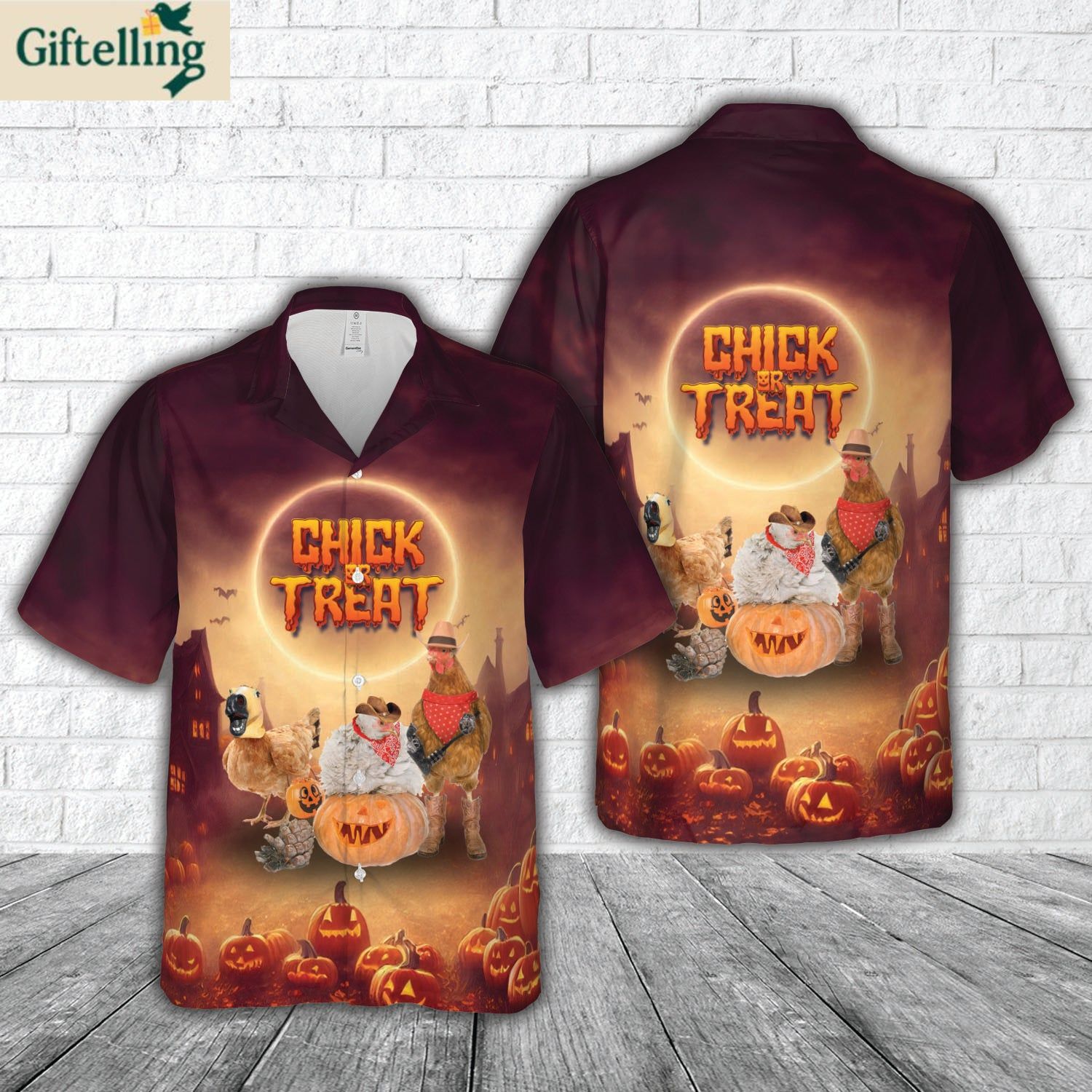 Chick Or Treat Halloween Chickens Hawaiian Shirt 1 Chick Or Treat Halloween Chickens Hawaiian Shirt 1