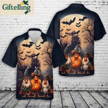 Chicken Halloween Hawaiian Shirt 1