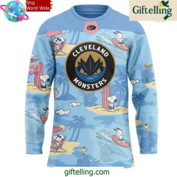 Cleveland Monsters Peanuts Summer Collection Hockey Jersey