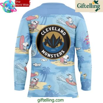 Cleveland Monsters Peanuts Summer Collection Hockey Jersey