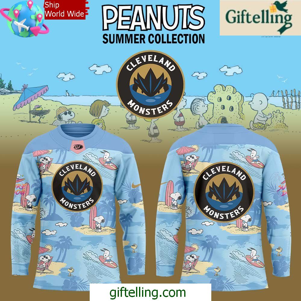Cleveland Monsters Peanuts Summer Collection Hockey Jersey