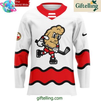 Cleveland Monsters Pucks Pierogies Weekend Special Hockey Jersey