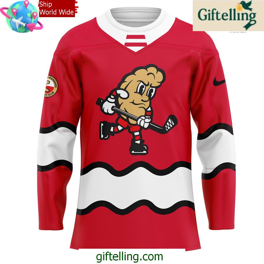 Cleveland Monsters Pucks Pierogies Weekend Special Red Jersey Cleveland Monsters Pucks Pierogies Weekend Special Red Jersey