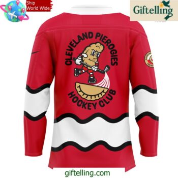Cleveland Monsters Pucks Pierogies Weekend Special Red Jersey