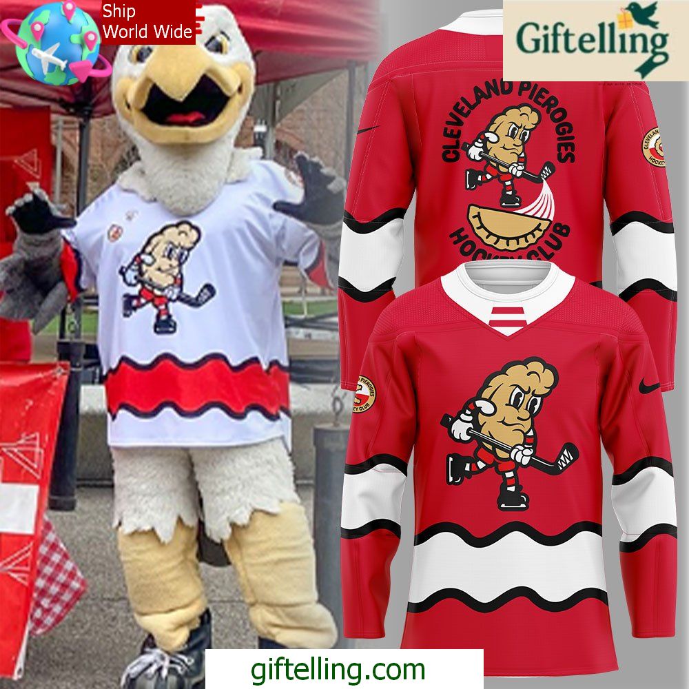 Cleveland Monsters Pucks Pierogies Weekend Special Red Jersey