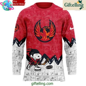 Coachella Valley Firebirds 75th Anniversary of Peanuts Hockey Jersey