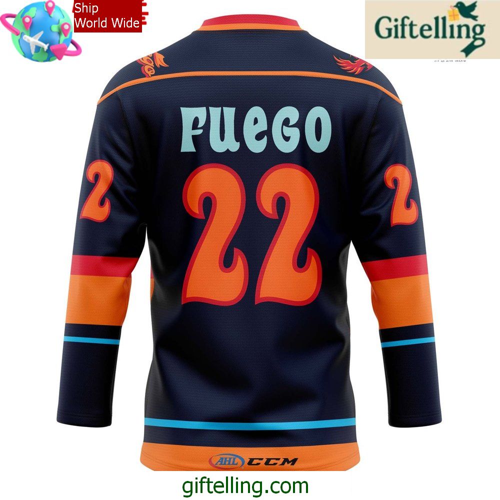 Coachella Valley Firebirds Fuegos birthday 2025 Hockey Jersey Coachella Valley Firebirds Fuegos birthday 2025 Hockey Jersey