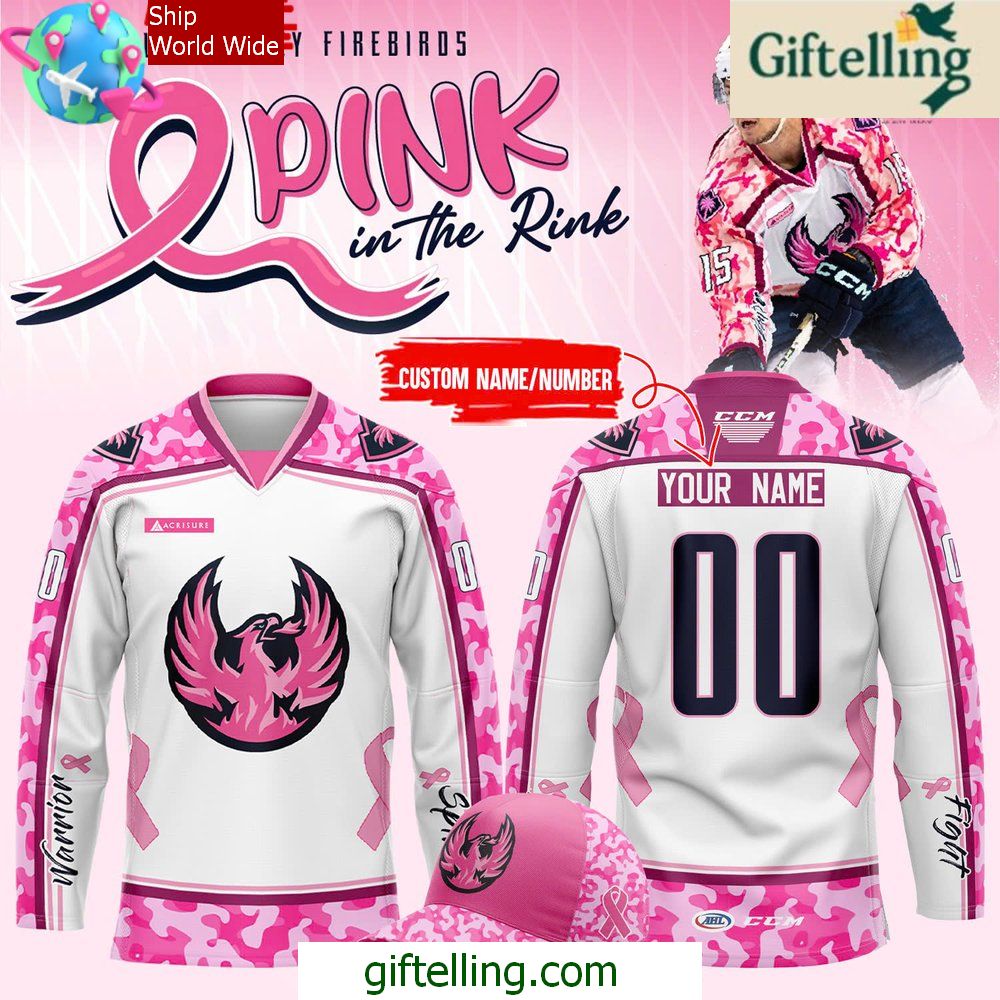 Coachella Valley Firebirds Pink In The Rink 2025 Jersey
