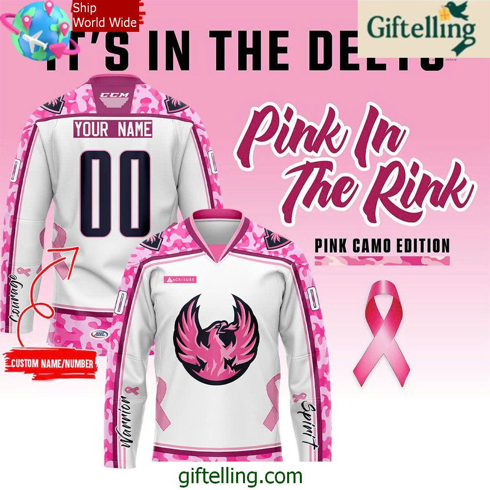 Coachella Valley Firebirds Pink in the Rink Special Hockey Jersey