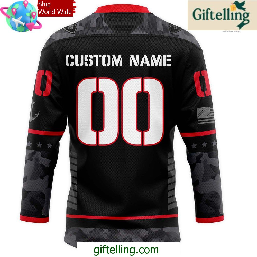 Coachella Valley Firebirds Stealth Fighter Military Hockey Jersey Coachella Valley Firebirds Stealth Fighter Military Hockey Jersey