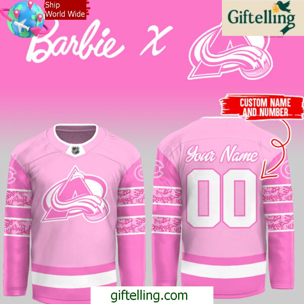 Colorado Avalanche Barbie Night 2025 Hockey Jersey