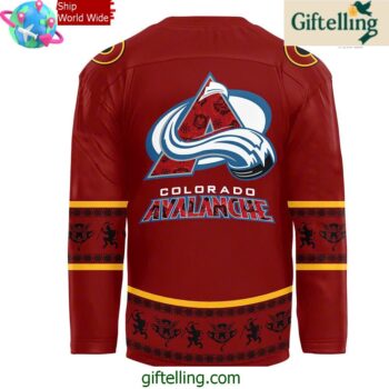 Colorado Avalanche Christmas Devil Krampus Holiday Hockey Jersey