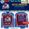 Colorado Avalanche Native American Heritage Month Custom Hockey Jersey