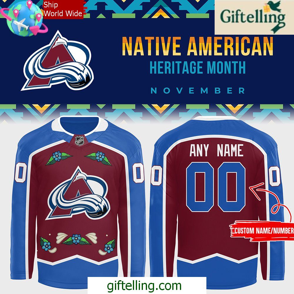 Colorado Avalanche Native American Heritage Month Custom Hockey Jersey