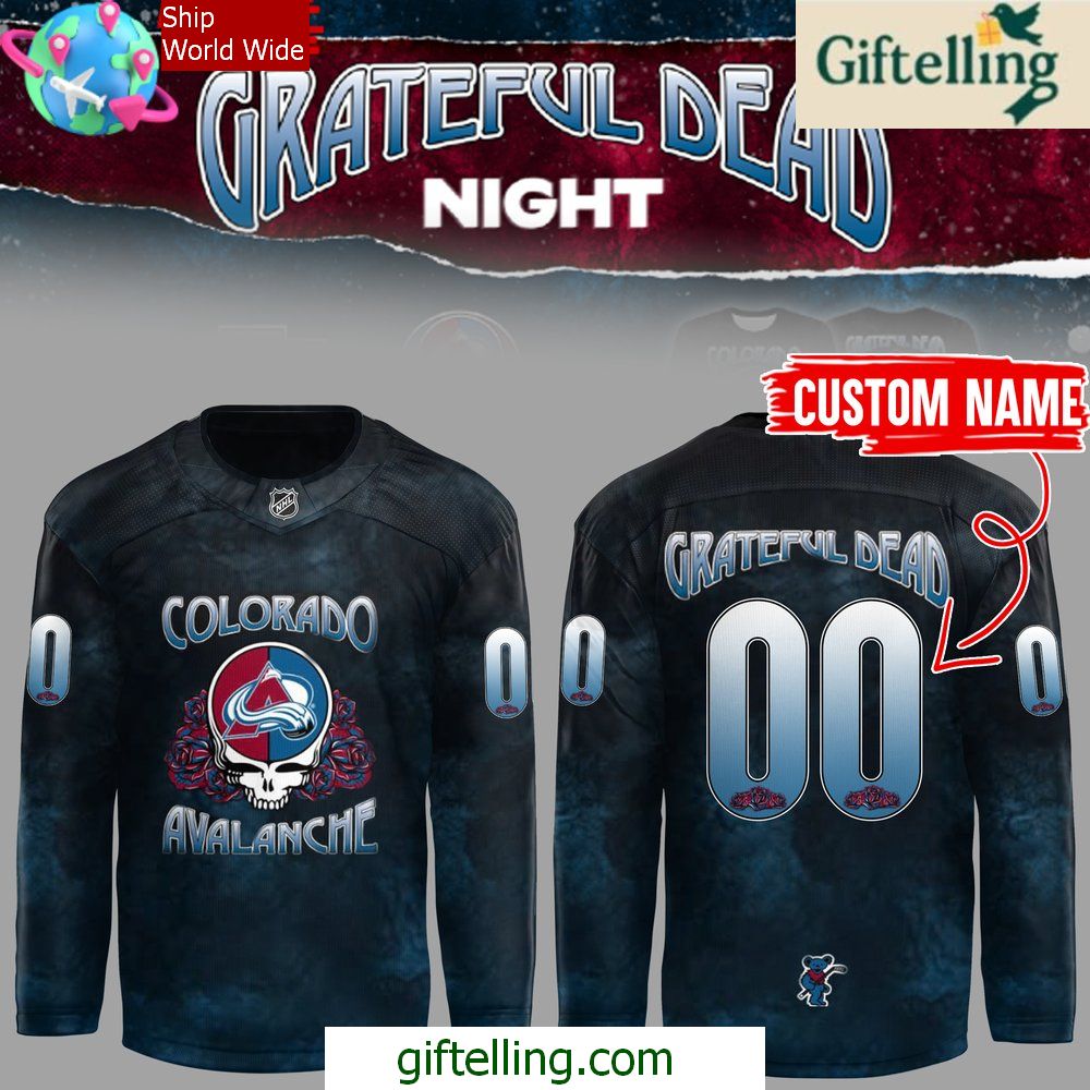 Colorado Avalanche x Grateful Dead Night 2024 Hockey Jersey