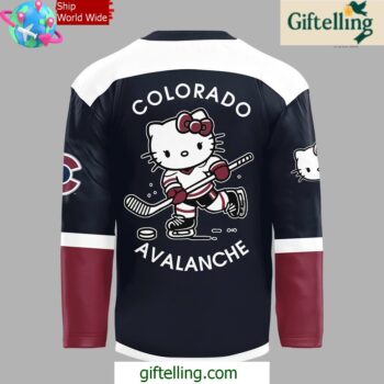 Colorado Avalanche x Hello Kitty 50th Anniversary Hockey Jersey