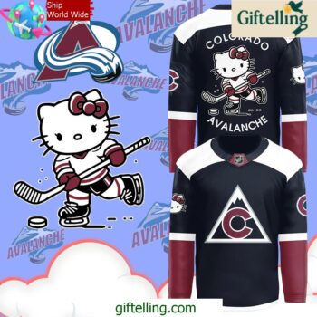 Colorado Avalanche x Hello Kitty 50th Anniversary Hockey Jersey