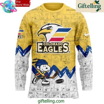 Colorado Eagles Anniversary of Peanuts Special Jersey