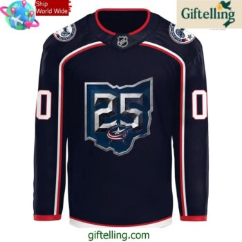 Columbus Blue Jackets 25th Anniversary Special Hockey Jersey 2