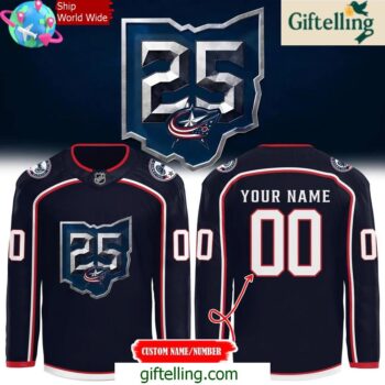 Columbus Blue Jackets 25th Anniversary Special Hockey Jersey