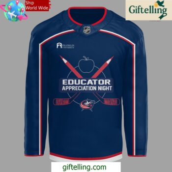 Columbus Blue Jackets Educator Appreciation Night Hockey Jersey