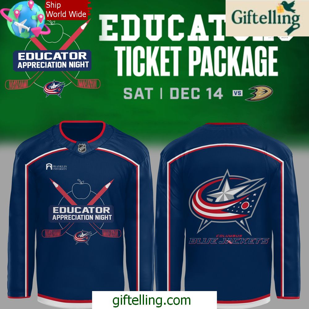 Columbus Blue Jackets Educator Appreciation Night Hockey Jersey