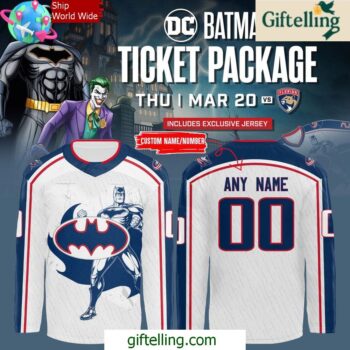 Columbus Blue Jackets x Batman 2025 Special Hockey Jersey