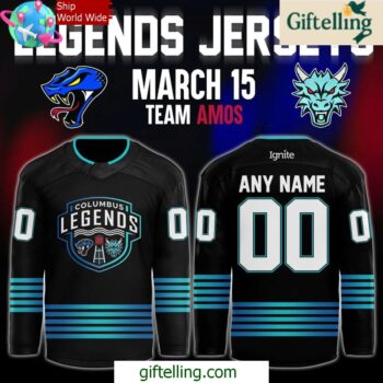 Columbus River Dragons Legends Night 2025 Hockey Jersey