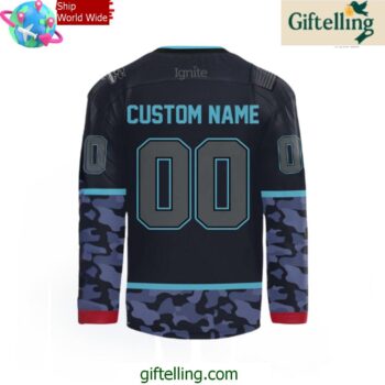 Columbus River Dragons Military Night Special Hockey Jersey