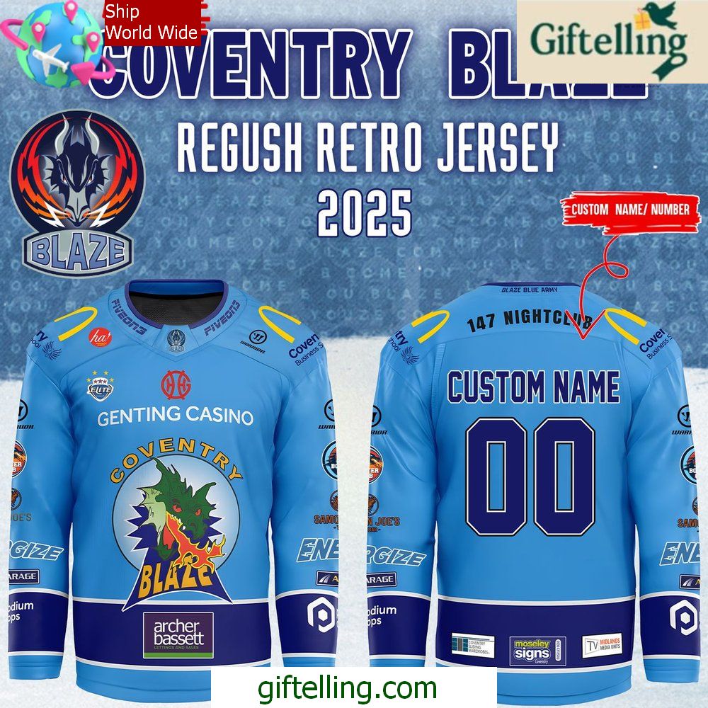 Coventry Blaze Regush Retro 2025 Hockey Jersey