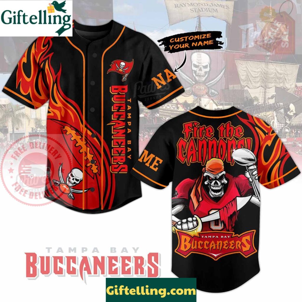 Custom NFL Tampa Bay Buccaneers Baseball Jersey