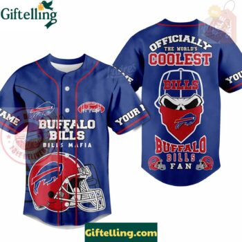 Custom Name Buffalo Bills Fan Baseball Jersey