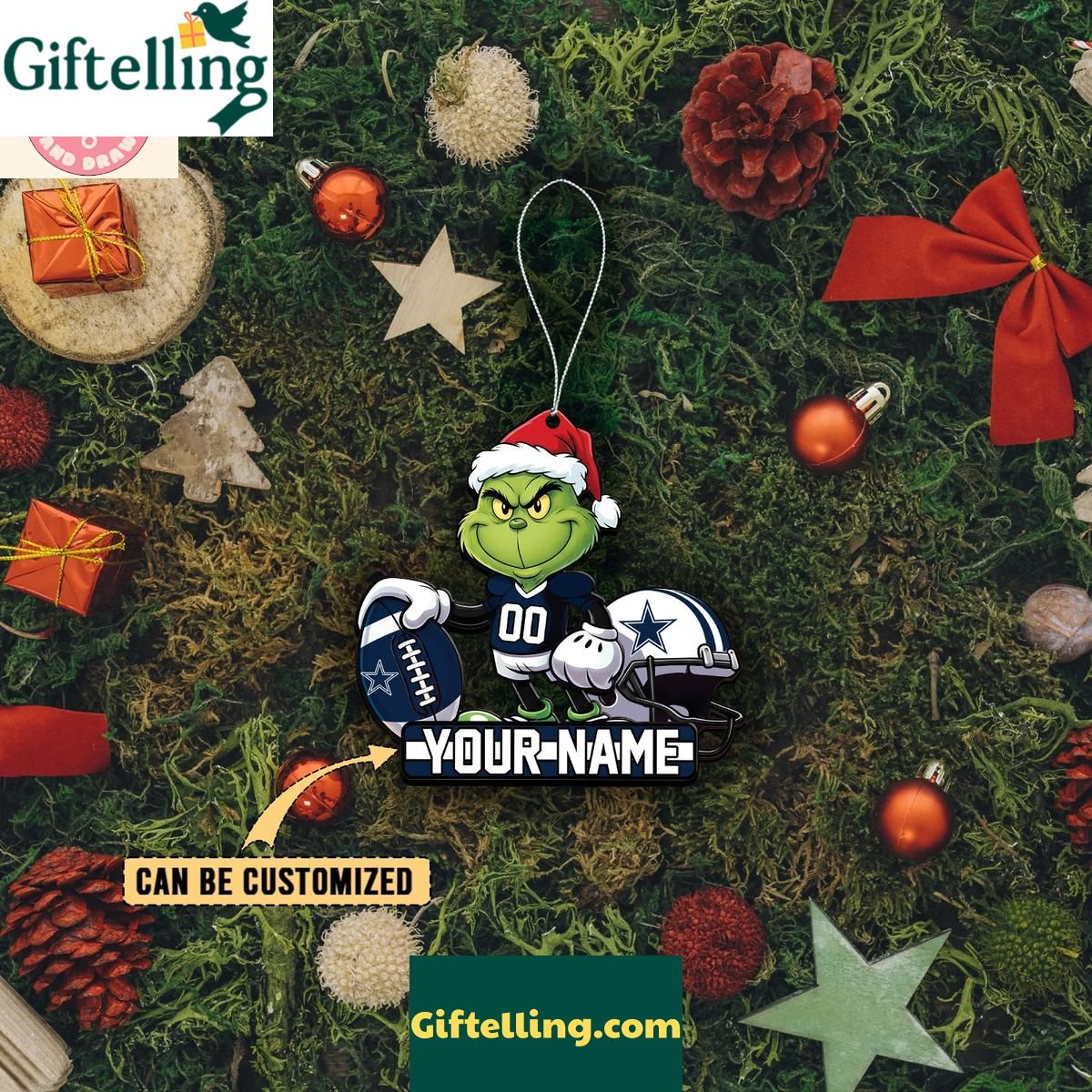 Dallas Cowboys x The Grinch Christmas Acrylic Ornament Dallas Cowboys x The Grinch Christmas Acrylic Ornament