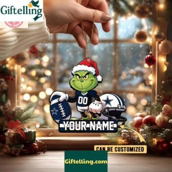 Dallas Cowboys x The Grinch Christmas Acrylic Ornament