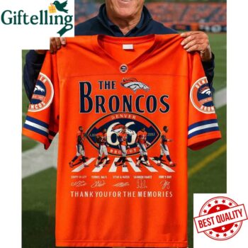 Denver Broncos Legends Custom Orange Football Jersey Thank You For The Memories Tribute