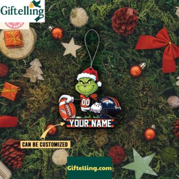 Denver Broncos x The Grinch Christmas Acrylic Ornament