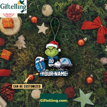Detroit Lions x The Grinch Christmas Acrylic Ornament