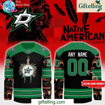 Dallas Stars Native American Heritage Month 2024 Hockey Jersey