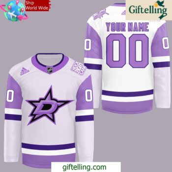 Dallas Stars x Hockey Fights Cancer Night 2024 Hockey Jersey
